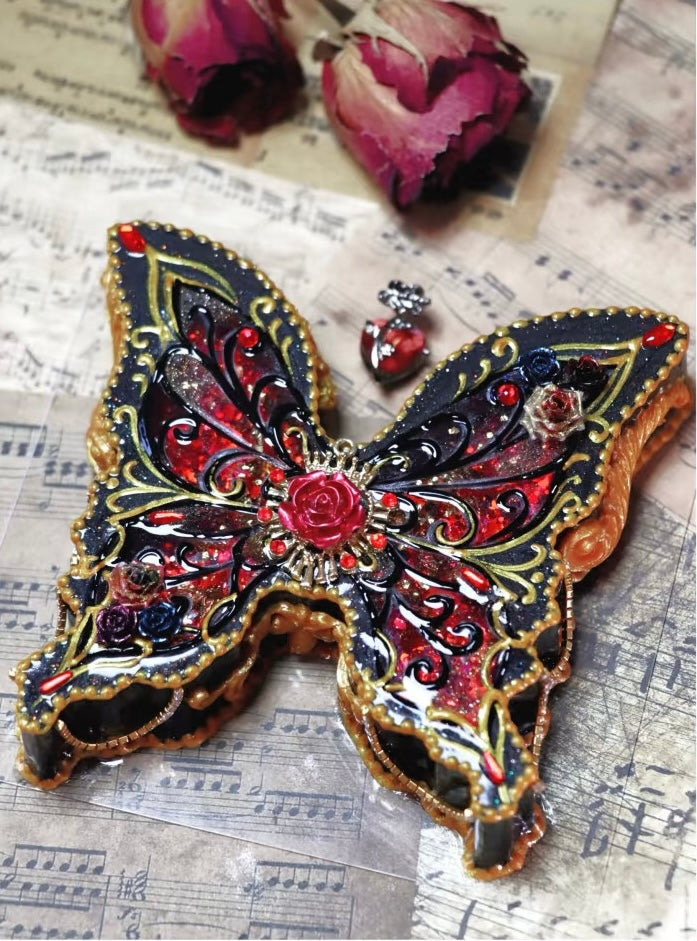 Crimson Rose Butterfly Squishy Fidget Toy(5 Days to Make) MellowSquish Crimson Rose Butterfly Squishy Fidget Toy(5 Days to Make) MellowSquish