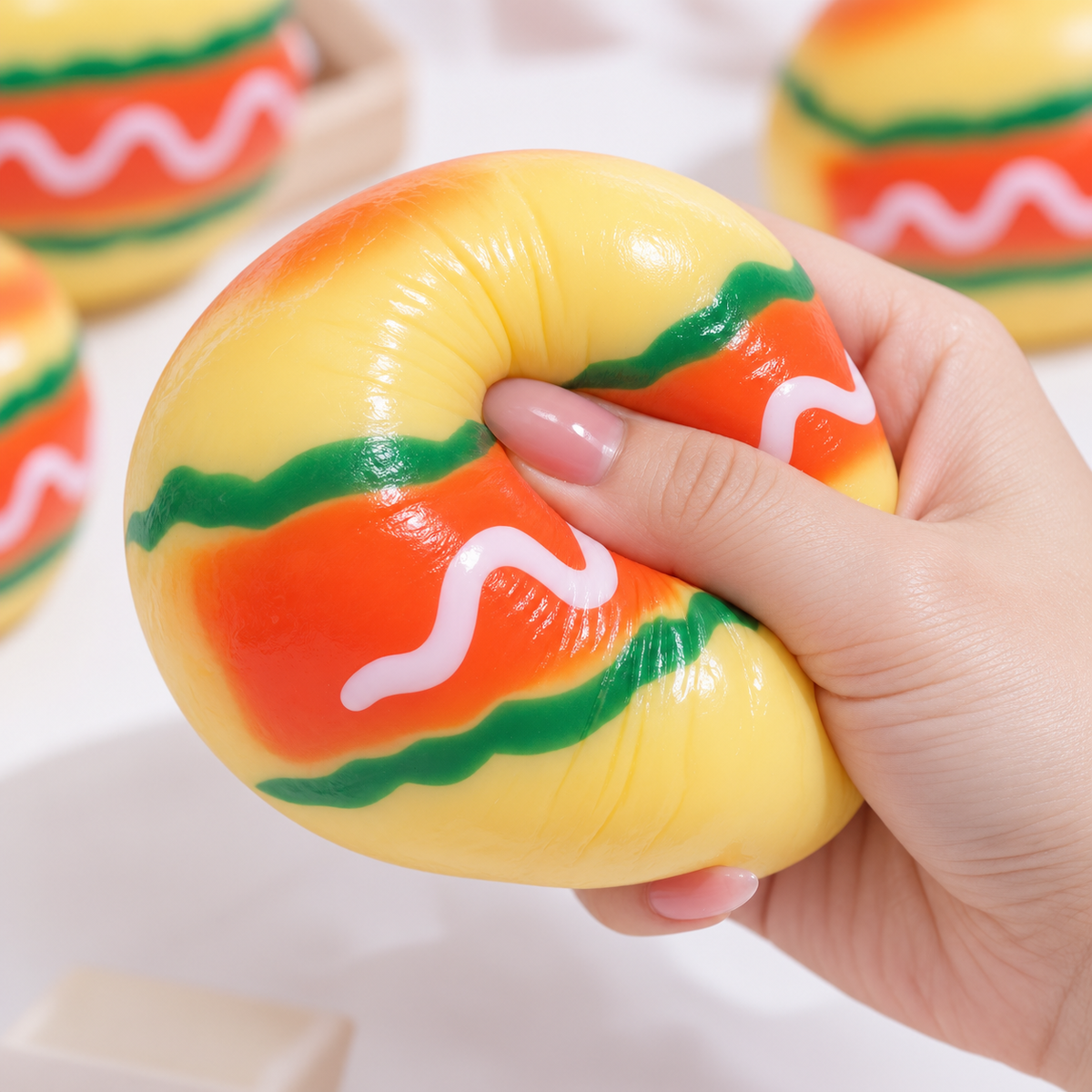Crunchy Hotdog Squishy (Zero bounce-back) Squish Fidget Toy