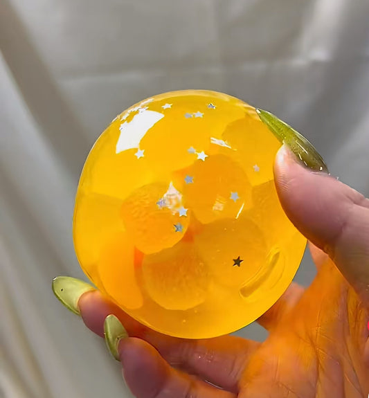 Orange Crystal ball Squishy Fidget Toy