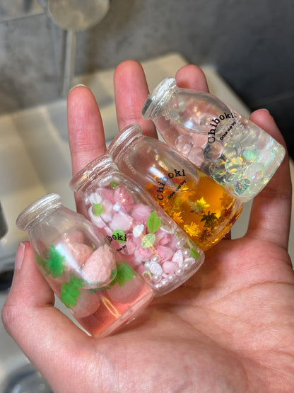 Mini Squishy Bottle KeyChain Sensory Bottle Fidget Toy