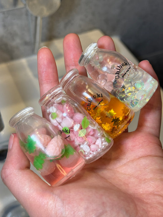 Mini Squishy Bottle KeyChain Sensory Bottle Fidget Toy