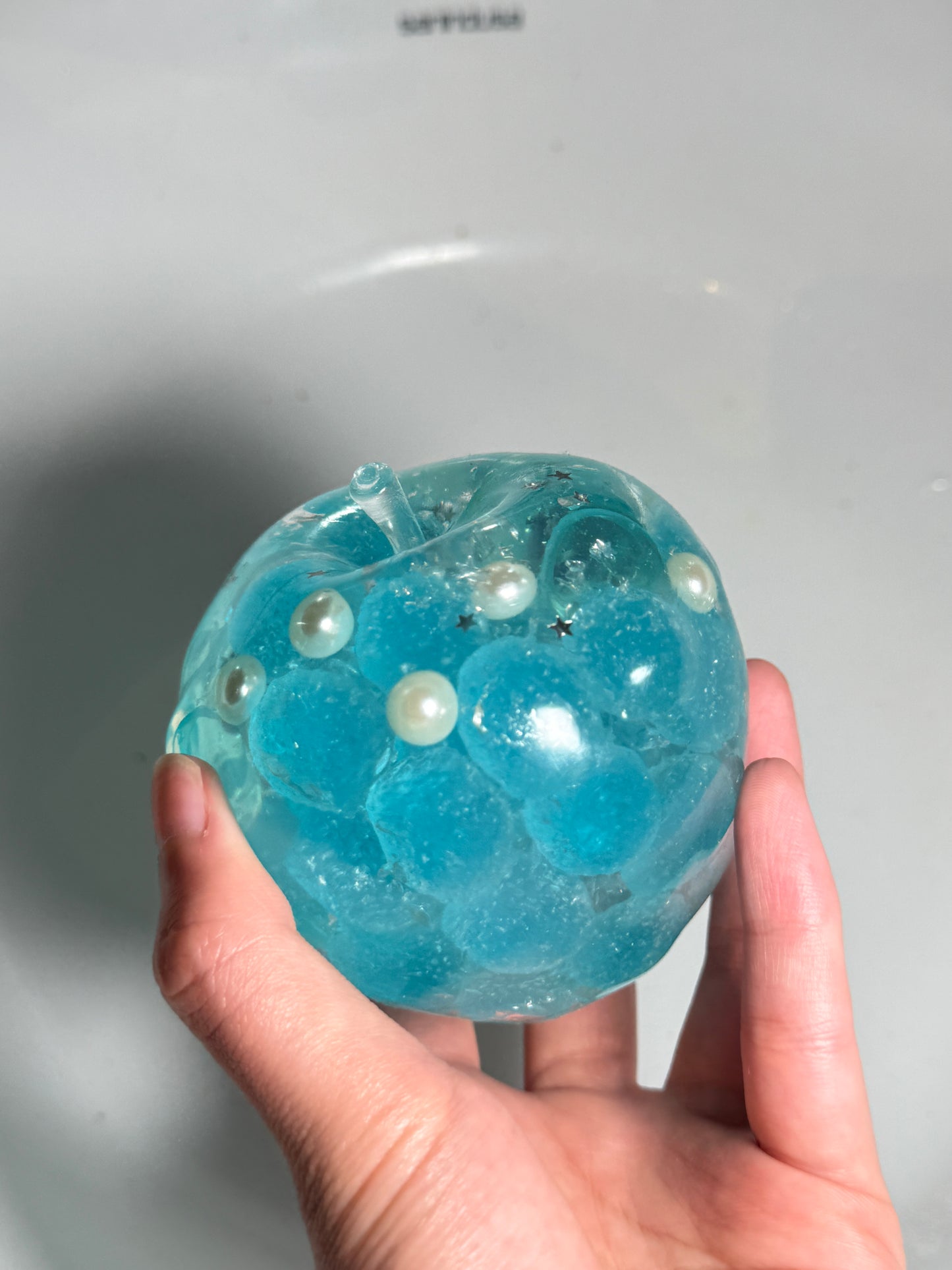 Blue Ocean Crystal Ball Apple (Zero bounce-back) Squishy Fidget Toy