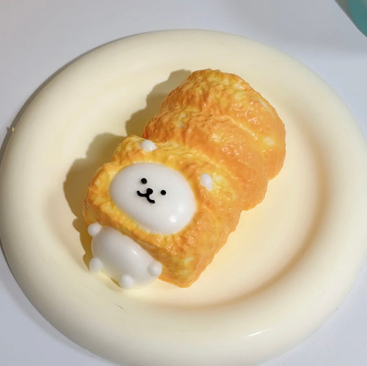 Squishy Long Crossaint Head Fidget Toy