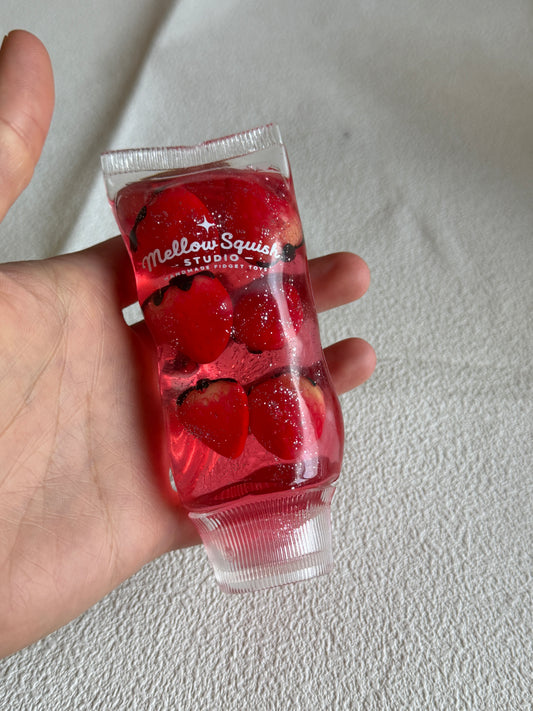 Glitter Tooth Paste Squishy Moldable(Zero bounce-back) Squish Fidget Toy