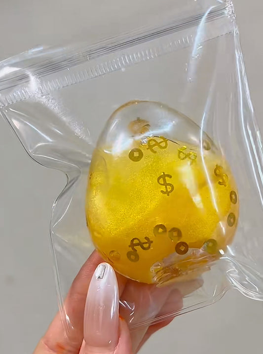 Egg GoldSand Glitter Squishy Fidget Toy