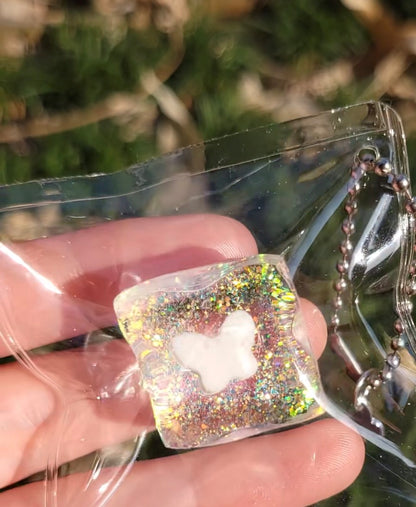 Small Glitter Butterfly Key Chain