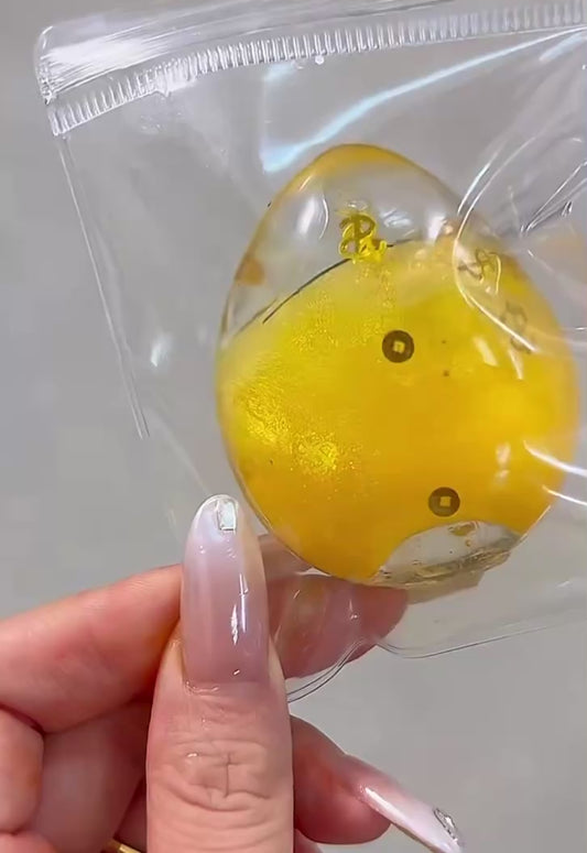 Egg GoldSand Glitter Squishy Fidget Toy