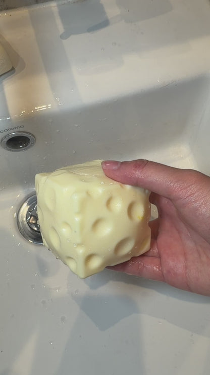 Small Crunchy Cheese Squishy  (Zero bounce-back) Squish Fidget Toy(Hard Strength)