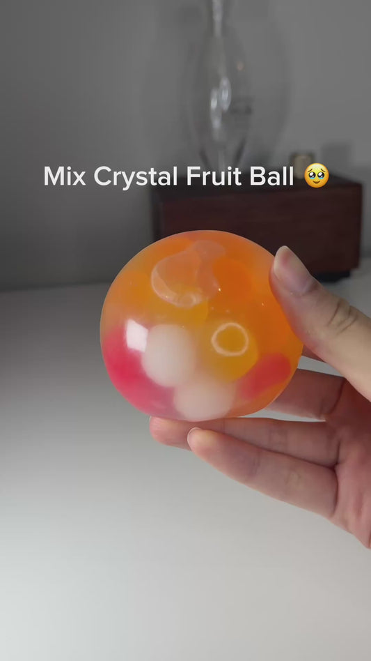 Mix Crystal Fruit Ball (Zero bounce-back) Squish Fidget Toy