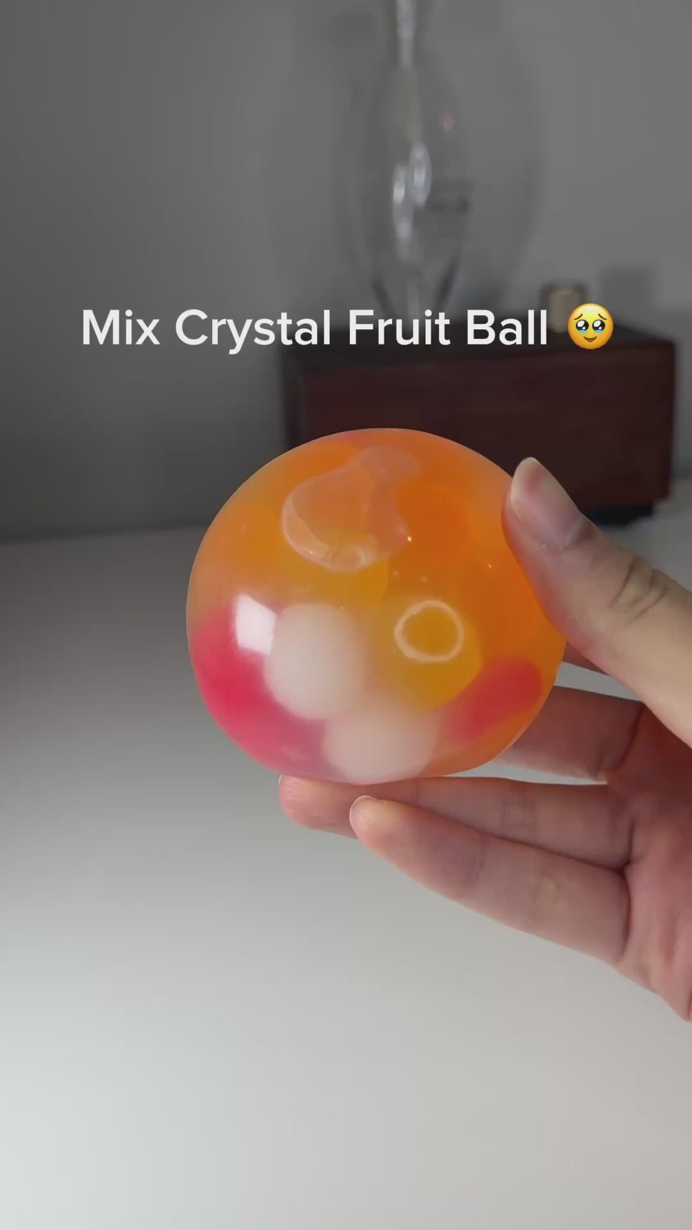 Mix Crystal Fruit Ball (Slight bounce-back) Squish Fidget Toy ...