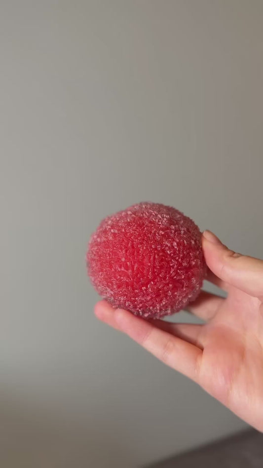 Red Cherry Crystal Slushy Ball (Zero bounce-back) Squish Fidget Toy