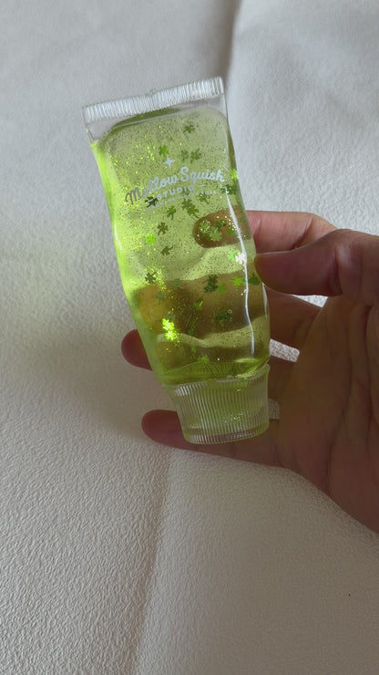 Glitter Tooth Paste Squishy Moldable(Zero bounce-back) Squish Fidget Toy