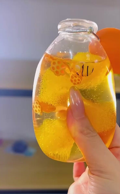 Honey Comb Squishy Bottle Fidget Toy