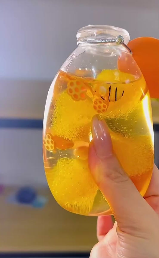 Honey Comb Squishy Bottle Fidget Toy